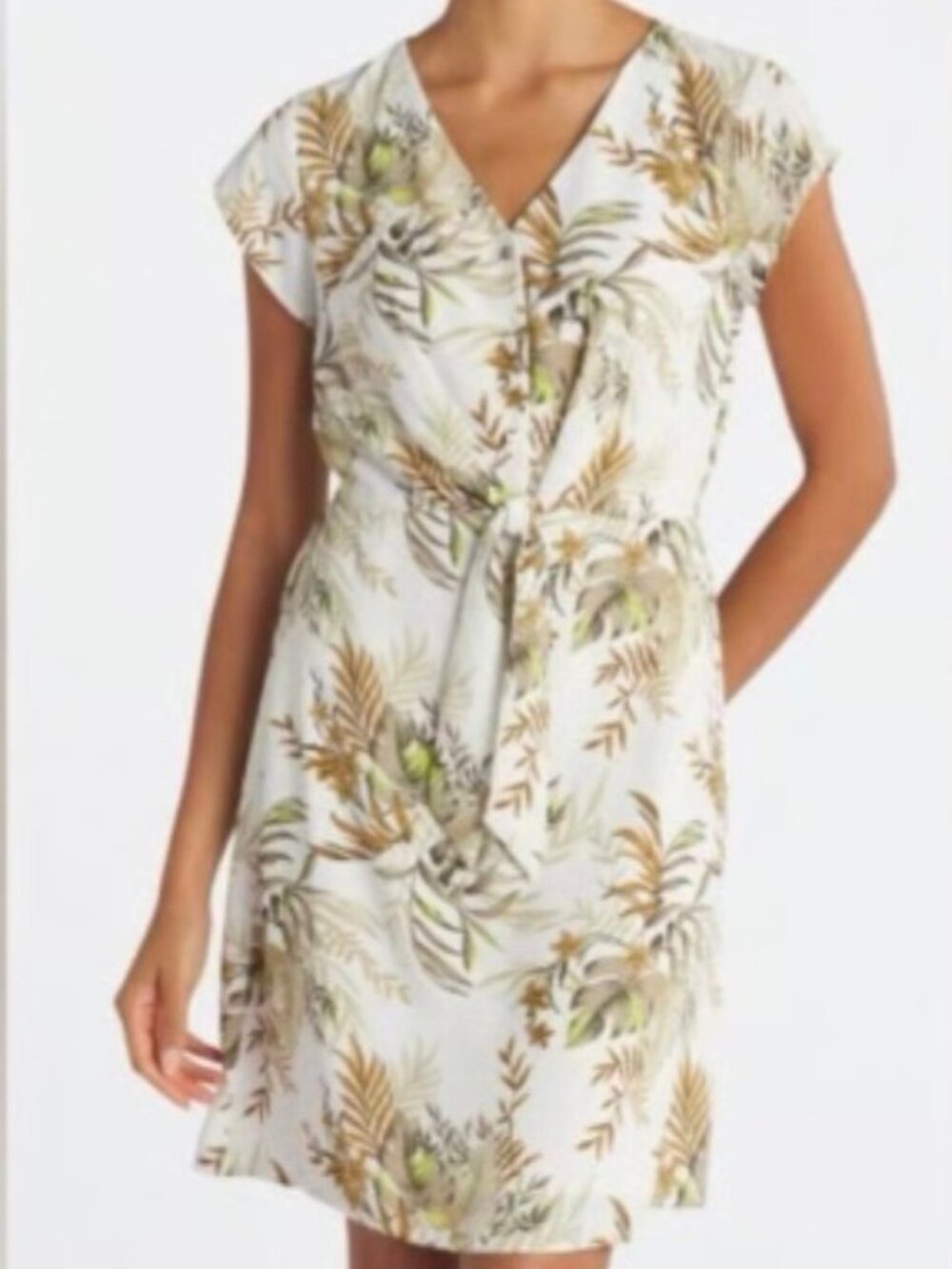 41 Hawthorn Tropical Print Dress Large Midi
